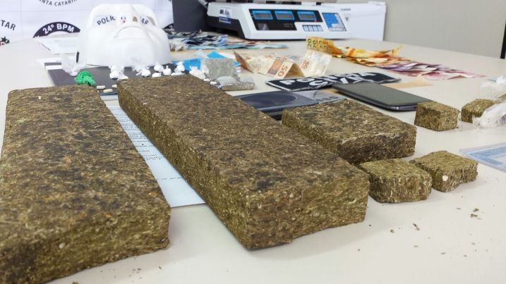 Maconha apreendida (Foto: PM)