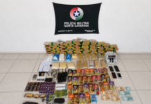 Mais de 50 quilos de drogas, munições e rádios comunicadores são apreendidos em Palhoça