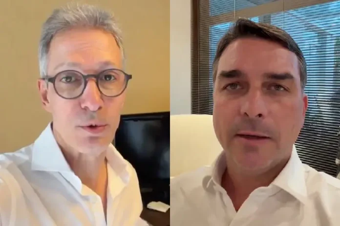 romeu-zema-flavio-bolsonaro-redes-sociais