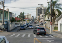 Rua Leopoldo Freiberger, no centro de Biguaçu, passará a ter mão única a partir de segunda-feira